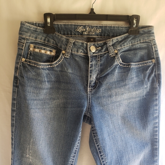 Love Indigo Denim - Love Indigo Premium Jeans Womens 10 Blue Denim Stretch .